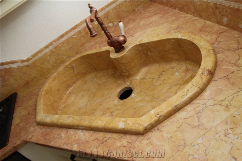 Own Factory-Rosa Valencia Marble Kitchen Countertop /Kitchen Worktop with Sinks