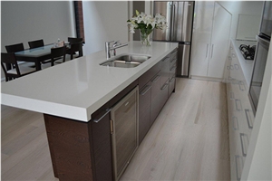 Pure White Quartz Stone Kitchen Island Top /Kitchentop /Worktops