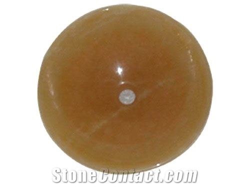 Yellow Onyx Round Sinks/ Basin for Bathroom