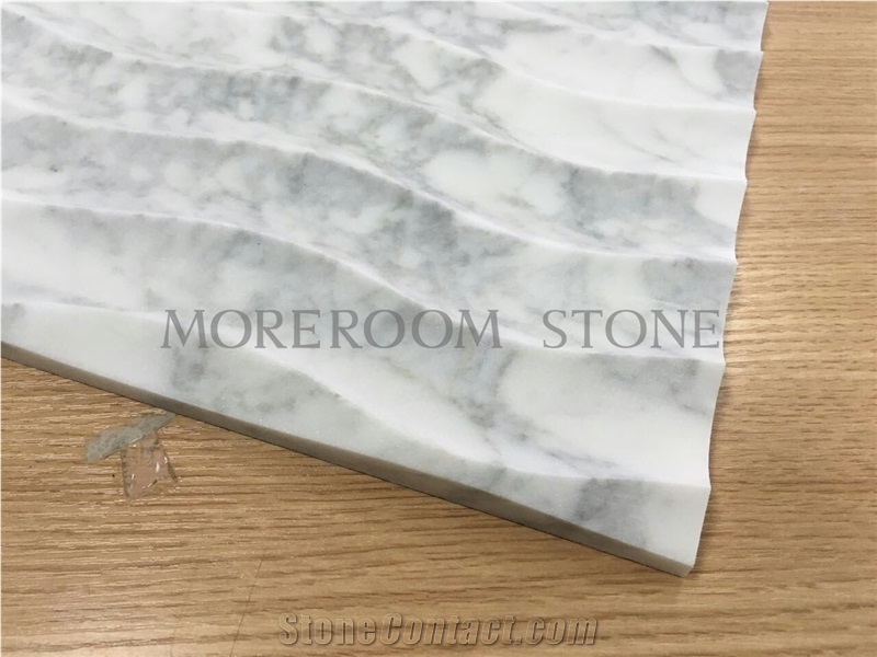 2016 Bianco Carrara D Marble Design 3d Wall Tiles Italy Marble White Marble Price in Square Meter