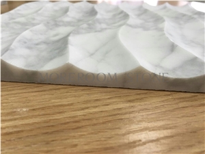 2016 Bianco Carrara D Marble Design 3d Wall Tiles Italy Marble White Marble Price in Square Meter
