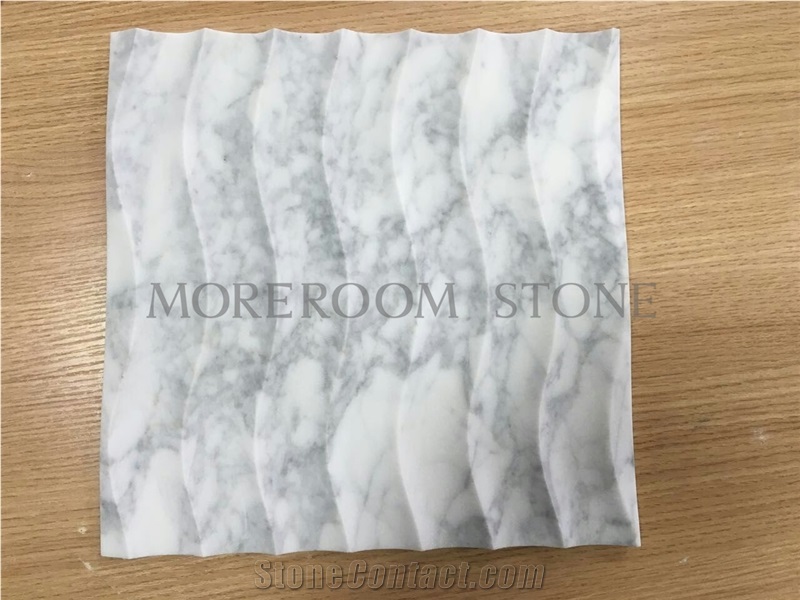 2016 Bianco Carrara D Marble Design 3d Wall Tiles Italy Marble White Marble Price in Square Meter