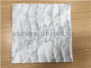 2016 Bianco Carrara D Marble Design 3d Wall Tiles Italy Marble White Marble Price in Square Meter
