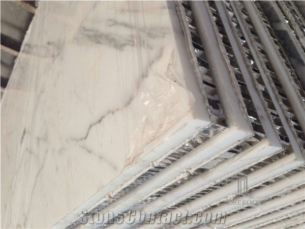 Carrara White Marble Composite with Aluminium Honeycomb Stone Panel