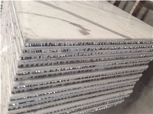 Carrara White Marble Composite with Aluminium Honeycomb Stone Panel
