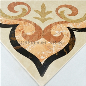 Colorful Composite Marble Waterjet Medallion