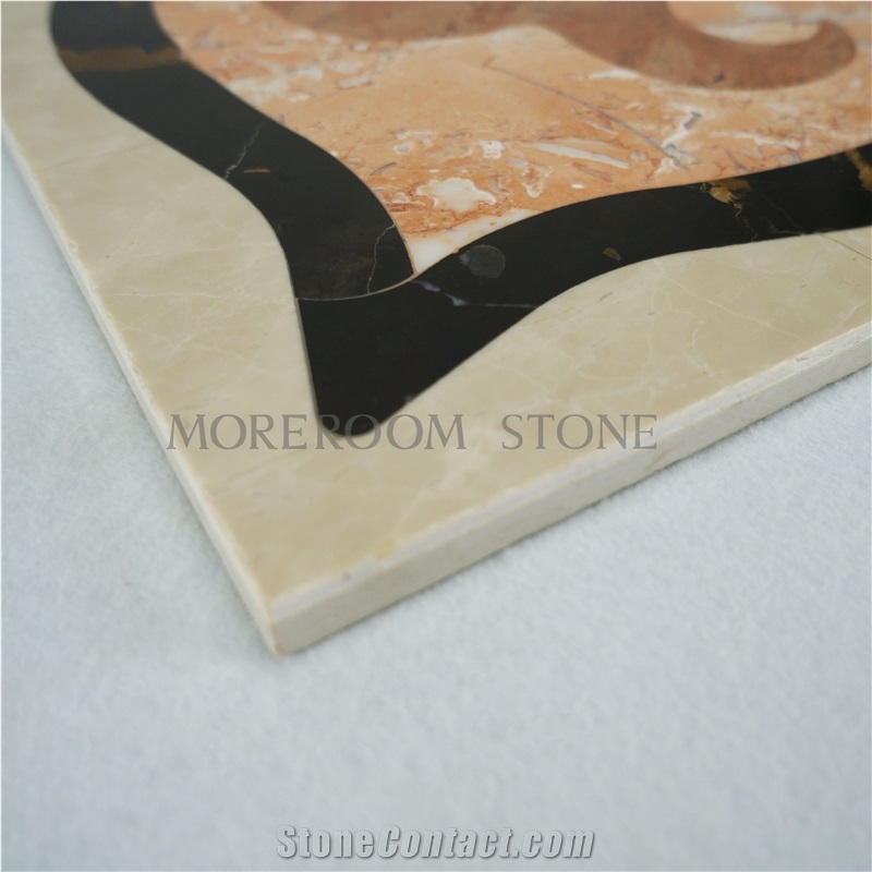 Colorful Composite Marble Waterjet Medallion