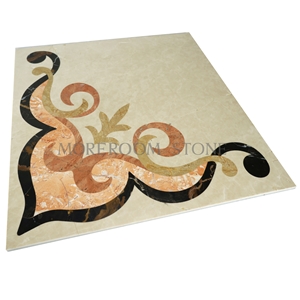 Colorful Composite Marble Waterjet Medallion