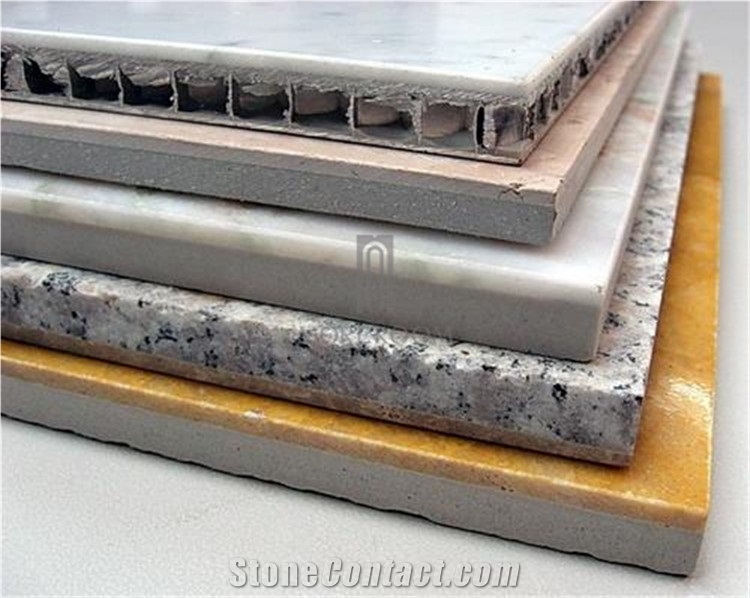 Crema Marfil Beige Composite Porcelain Tiles Honeycomb Laminated Marble Panel