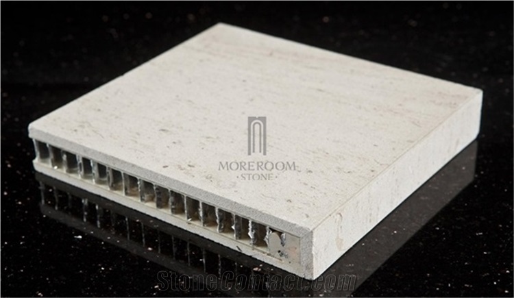 Crema Marfil Beige Composite Porcelain Tiles Honeycomb Laminated Marble Panel