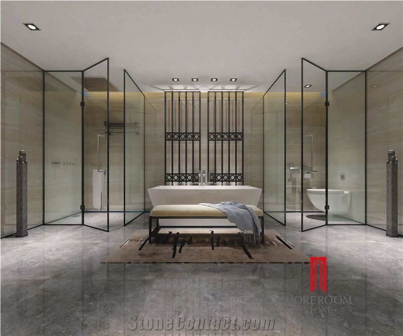 Glazed Messi Grey Marble Pattern Decorative Floor Porcelain Tile