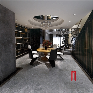 Glazed Messi Grey Marble Pattern Decorative Floor Porcelain Tile