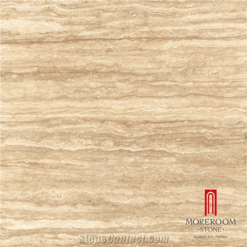 Glazed Off-White Travertine Pattern Decorative Floor Porcelain Tile