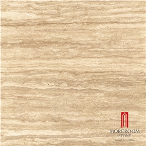 Glazed Off-White Travertine Pattern Decorative Floor Porcelain Tile