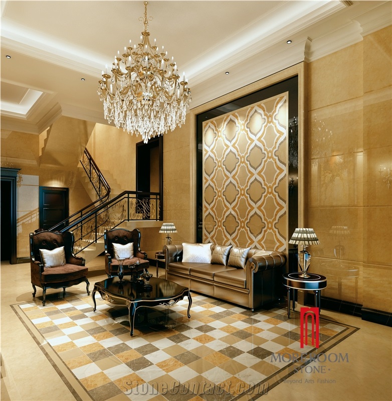 Grapefruit Gold Polished Porcelain Tiles, Ceramic Tile Home Decoration