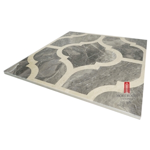 Grey Marble,Spain Beige Marble Water-Jet Pattern Flooring