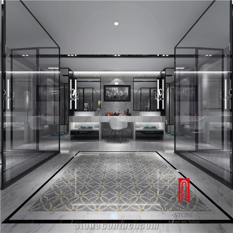 Home Decoration Calacatta White Porcelain Tiles White Marble Tile