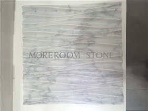 Italy Bianco Carrara 3d Decor Wall Panels Decorative Marble