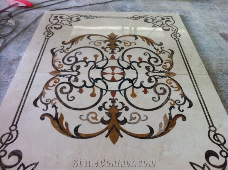 Marble Round Medallion and Square Medallion Marble Tile