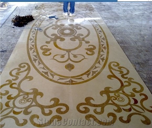 Marble Round Medallion and Square Medallion Marble Tile