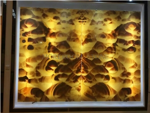 Natural Transparent Stone Orange Onyx Slabs for Sale