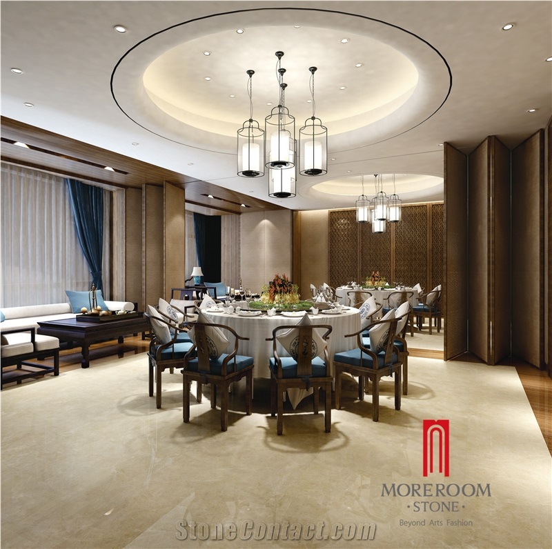 Nuva Beige Marble Imitation Ceramic Tiles for Floor and Wall Decoration