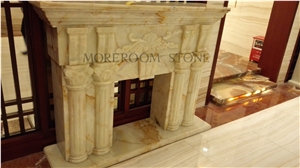Onyx Fireplace Decorating for Villa
