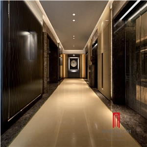 Roman Travertine Foshan Full Polished Tiles Floor Ceramic Porcelain 60 X 60cm
