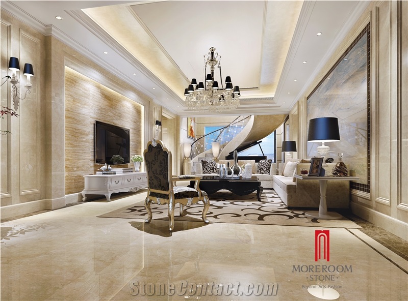 Shayan Beige Foshan Glossy Copy Marble Polished Floor Porcelain Tile