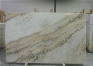 Statuario Rosso Marble White Estremoz Marble with Pink Statuario Veins Slabs & Tiles