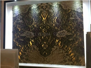 Translucent Bookmatch Fantasy Onyx Tiles for Wall Background Decoration