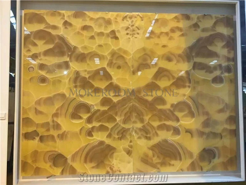 Translucent Bookmatch Fantasy Onyx Tiles for Wall Background Decoration