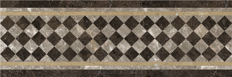 Turkey Cicily Grey Laminated Marble Border,Skirting,Floor Border Decos