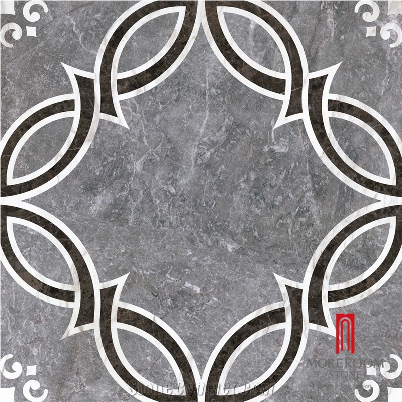 White Marble Grey Marble Showroom Design Ceramic Tile
