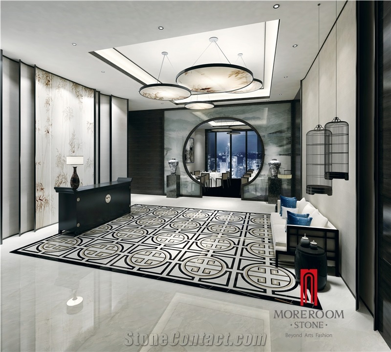 White Onyx Look Porcelain Tile for Flooring