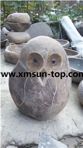 Animal Stone Sculpture/Stone Owl /China Handcarved Sculpture/Stone Carving/Granite Engraving