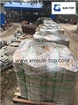 China Rust Slate Net Paste Paving/Random Slate Flagstone Mats/Rusty Slate Crazy Pavers/Rastic Irregular Slate Stone Flagmat/Cultural Stone Random Net Paste/Net Paste Slate Sets for Landscaping Paving
