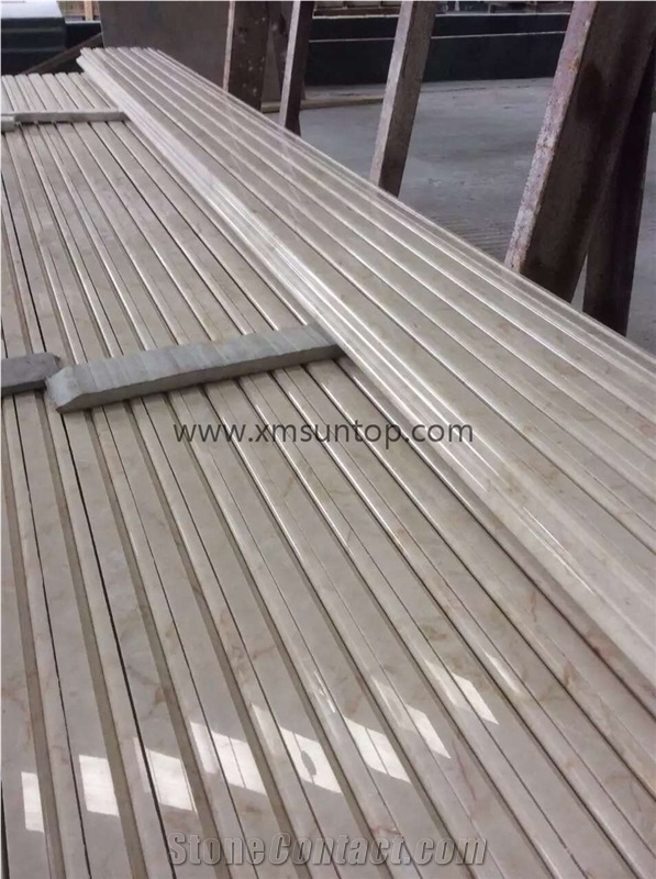 Eurasian Cream Color Marble Molding & Border, Beige Marble Skirtings