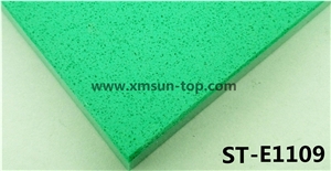 Light Green Particle Artificial Quartz Stone Slab/Simple Color Engineered Quartz Stone//Floor & Wall Tile/Wall Covering/Floor Covering/Polished Surface