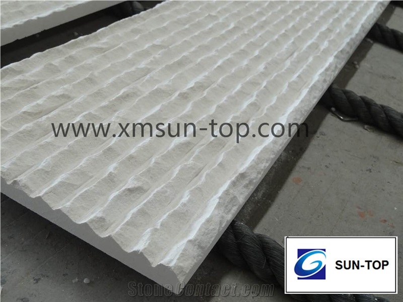 White Quartzite Peak Shape Cultured Stone/White Quartzite Wall Cladding Stone/ Stacked Stone Veneer/ White Quartzite Stacked Stone Peak Shape/White Peak Stone Culture Ledge Stone Wall Cladding