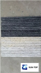 White Quartzite Peak Shape Cultured Stone/White Quartzite Wall Cladding Stone/ Stacked Stone Veneer/ White Quartzite Stacked Stone Peak Shape/White Peak Stone Culture Ledge Stone Wall Cladding