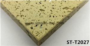 Yellow Rust Artificial Quartz Stone Slab/Multicolor Particle Engineered Quartz Stone/Floor & Wall Tile/Wall Covering/Floor Covering/Polished Surface