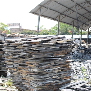 Dark Gray Slate Blocks from China, China Grey Slate