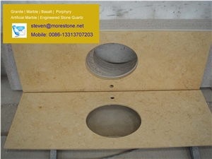 Granite Golden Yellow Hotel Bathroom Vanitytop 