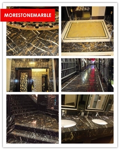 Portoro Gold Marble Cut to Size Tiles 3/4" (2cm) Thick