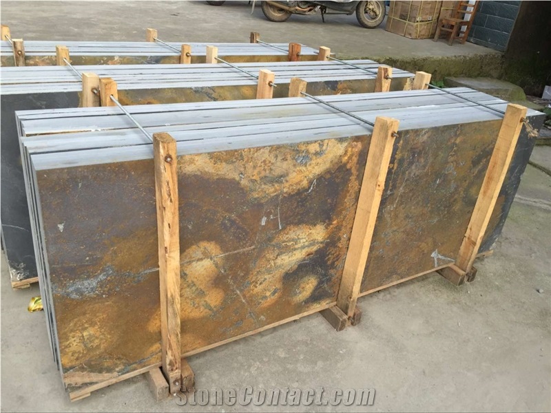 Rusty Slate Slabs/ Rusty Slate Tiles/ Slate Wall Tiles/ Slate Foor Tiles /Natural Slate /Rusty Slate