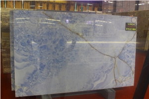 Sky Blue Onyx Slabs Polished