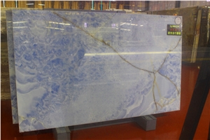 Sky Blue Onyx Slabs Polished