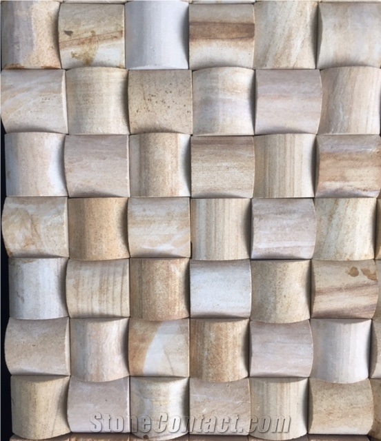 Shree Crystal Cosmic Beige Marble Basketweave Mosaic