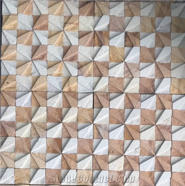 Shree Crystal Cosmic Beige Marble Basketweave Mosaic